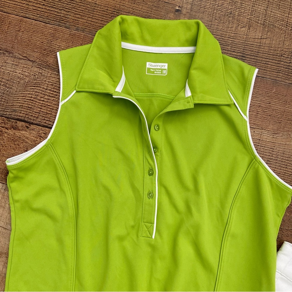 Golf Pickleball TOP Bright Green Athletic Sleeveless by Slazenger - Picture 3 of 8